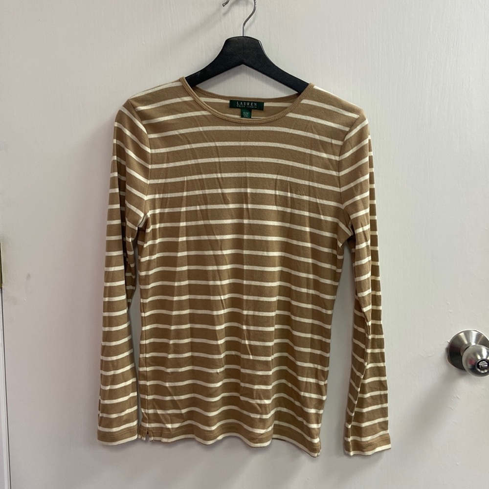 Lauren Ralph Lauren Womens Stripe Long Sleeve NWT (5135) - Picture 2 of 4
